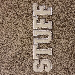 Stoney Clover Silver Glitter Varsity "STUFF " patch set NEW